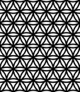 Vector modern seamless sacred geometry pattern flower of life, black and white abstract Royalty Free Stock Photo