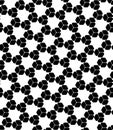 Vector modern seamless sacred geometry pattern grid, black and white abstract Royalty Free Stock Photo