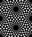 Vector modern seamless sacred geometry pattern hexagon, black and white abstract Royalty Free Stock Photo