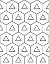Vector modern seamless sacred geometry pattern hexagon triangles Royalty Free Stock Photo