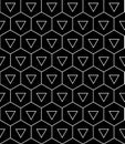 Vector modern seamless sacred geometry pattern hexagon triangles Royalty Free Stock Photo