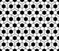 Vector modern seamless sacred geometry pattern honeycomb, black and white abstract Royalty Free Stock Photo