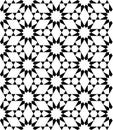 Vector modern seamless sacred geometry pattern stars, black and white abstract Royalty Free Stock Photo