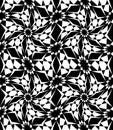 Vector modern seamless sacred geometry pattern trippy, black and white abstract Royalty Free Stock Photo