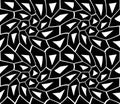 Vector modern seamless sacred geometry pattern trippy, black and white abstract Royalty Free Stock Photo