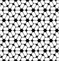 Vector modern seamless sacred geometry pattern trippy, black and white abstract Royalty Free Stock Photo