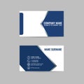 Vector Modern simple light business card template with flat user