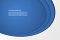 Vector modern simple oval blue and white background