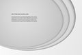 Vector modern simple oval gray and white background