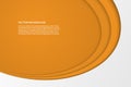 Vector modern simple oval orange and white background Royalty Free Stock Photo
