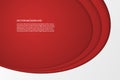 Vector modern simple oval red and white backgrounds