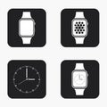 Vector modern smartwatch icons set