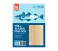 Vector modern style alaska pollock packaging design