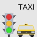 Vector modern taxi background.