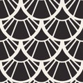 Vector modern tiles pattern. Abstract art deco seamless monochrome background or wallpaper