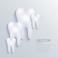 Vector modern tooth background.