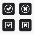 Vector modern vote icons set Royalty Free Stock Photo