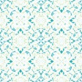 Vector Modern White Blue Green Abstract Geometric Textured Seamless Pattern Background. Great for elegant texture fabric Royalty Free Stock Photo