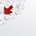 Vector modern white business abstract arrow Royalty Free Stock Photo