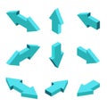 Vector moders set of isometric arrows