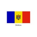 Vector Moldova flag, Moldova flag illustration, Moldova flag picture