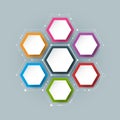 Vector molecule with integrated Hexagon background Royalty Free Stock Photo