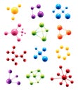 Vector molecule structure model sign
