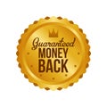 Vector Money Back Guarantee Gold Sign, Label Royalty Free Stock Photo