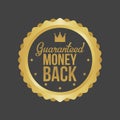 Vector Money Back Guarantee Gold Sign, Label Royalty Free Stock Photo