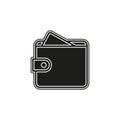 vector money wallet icon, purse