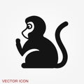 Vector monkey icon isolated on background. Animal symbol Royalty Free Stock Photo