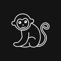 Vector monkey icon isolated on background. Animal symbol Royalty Free Stock Photo