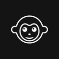Vector monkey icon isolated on background. Animal symbol Royalty Free Stock Photo