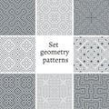 Set of ornamental patterns for backgrounds and textures