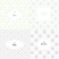 Vector mono line graphic design templates - labels and badges
