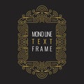 Vector Mono Line style Geometric Frame Template for Text