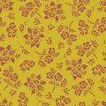 Vector monochromatic floral seamless pattern digital textile print.