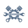 Car repair service monochrome logo