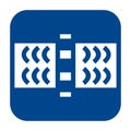 Vector flat design icon of guided wave testing.