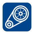 Vector flat design icon of vibration analysis.