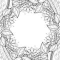 Vector Monochrome Floral Background