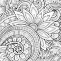 Vector Monochrome Floral Background