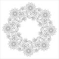 Vector Monochrome Floral Background Royalty Free Stock Photo