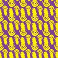 Vector monochrome flower seamless pattern digital textile print. Royalty Free Stock Photo