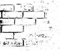 Vector monochrome grunge background. Illustration of brick wall texture. Grunge Distress Sketch Stamp Overlay Effect. Royalty Free Stock Photo
