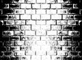 Vector monochrome grunge background. Illustration of brick wall texture. Grunge Distress Sketch Stamp Overlay Effect Royalty Free Stock Photo