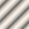 Vector monochrome halftone seamless pattern, circles & dots, diagonal rows Royalty Free Stock Photo