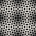 Vector halftone mesh. Black and white abstract geometric seamless pattern Royalty Free Stock Photo