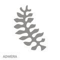 monochrome icon with Adinkra symbol Adwera