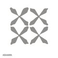 monochrome icon with Adinkra symbol Asaawa